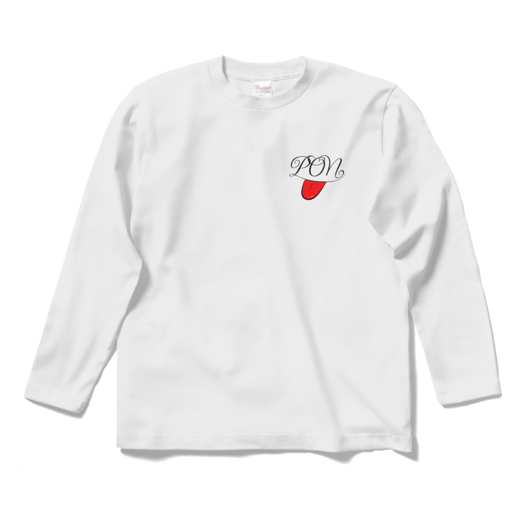 PONロングスリーブTシャツ ホワイト