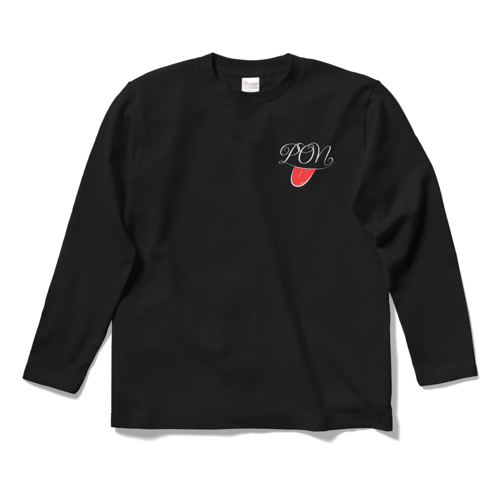 PONロングスリーブTシャツ ブラック