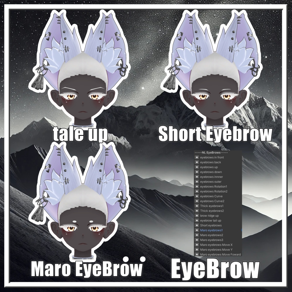 【豺狼対応】Sairou Face Shapekey+【FaceTracking】