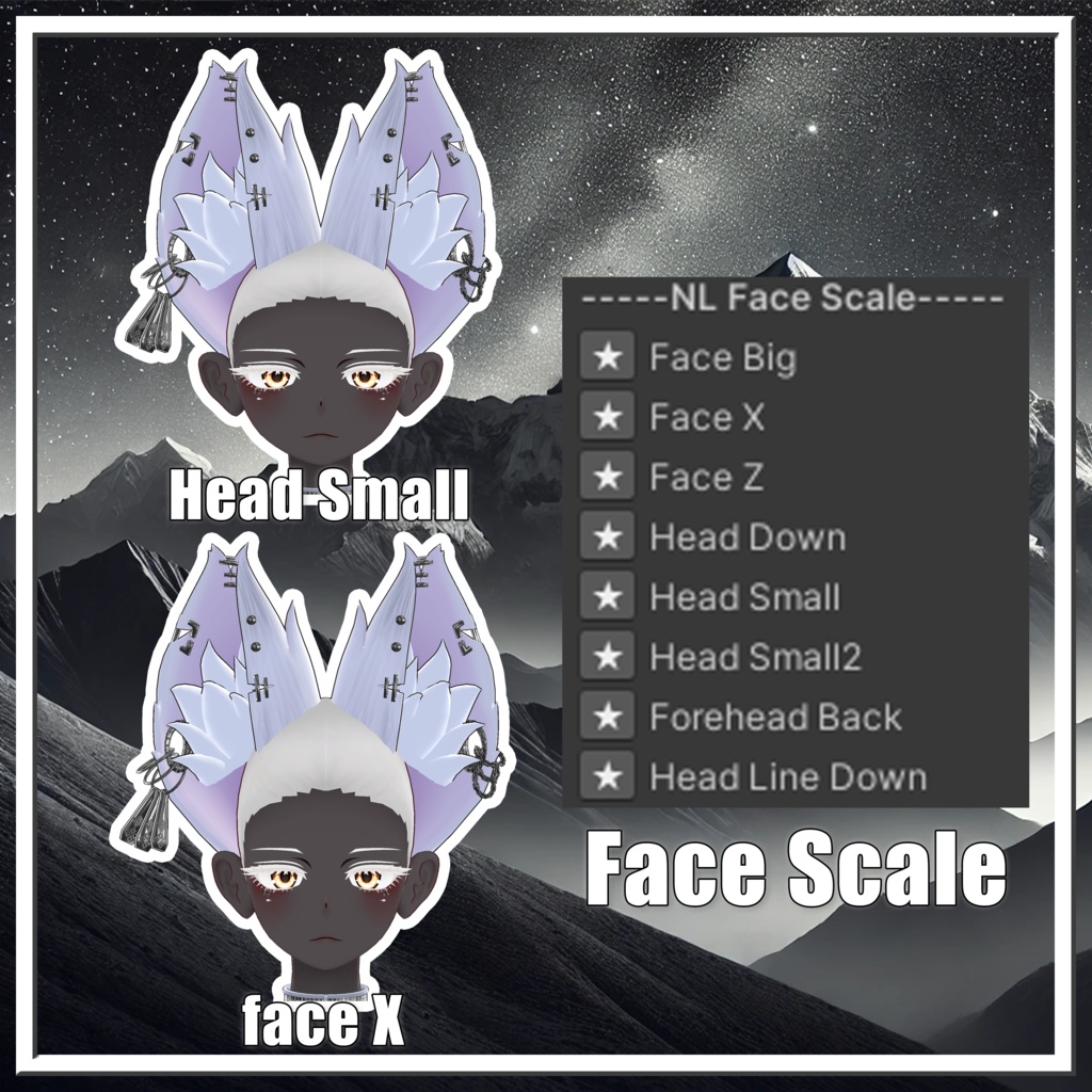 【豺狼対応】Sairou Face Shapekey+【FaceTracking】