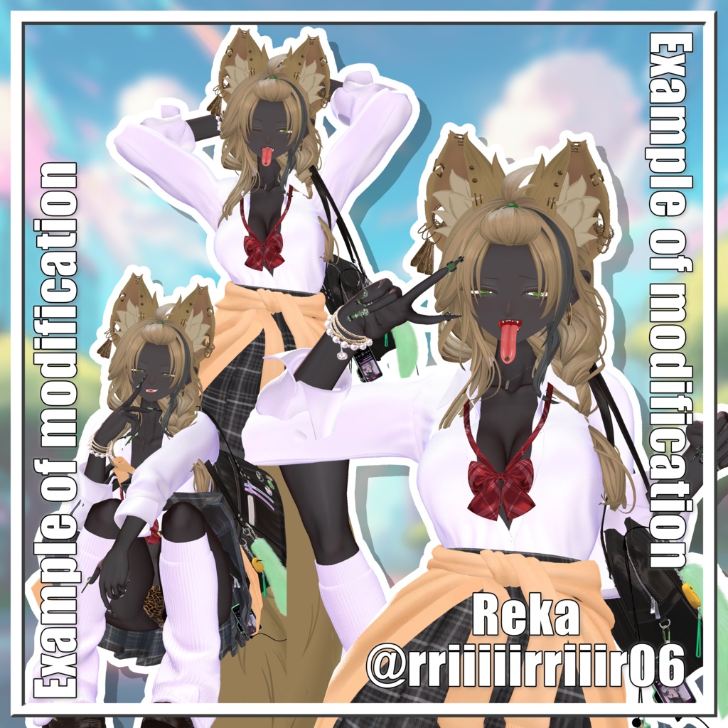 【豺狼対応】Sairou Face Shapekey+【FaceTracking】