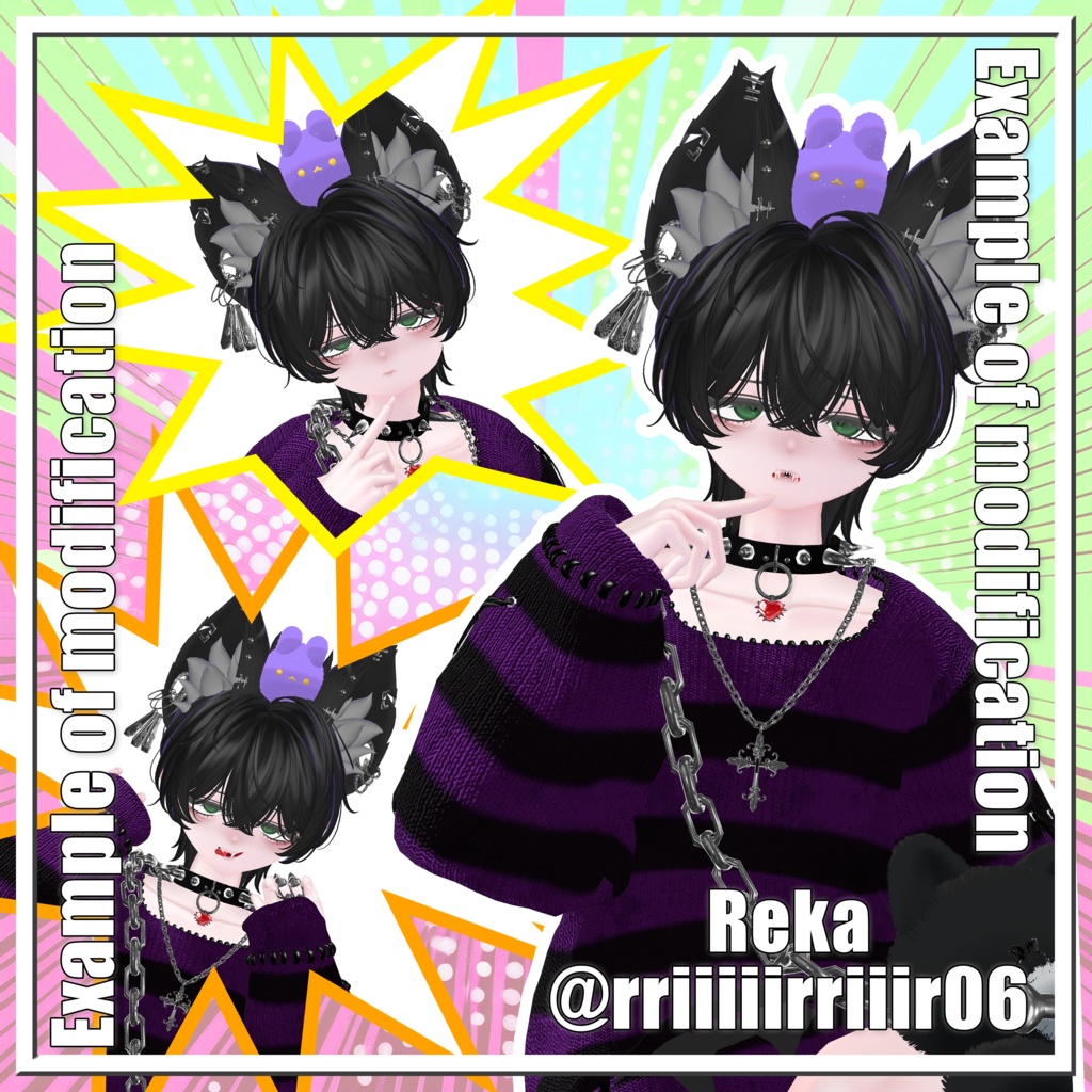 【豺狼対応】Sairou Face Shapekey+【FaceTracking】