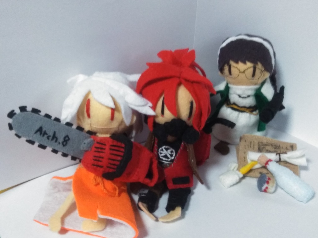 PONマスコット 土台の体と髪の型紙