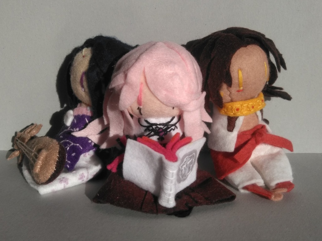 PONマスコット 土台の体と髪の型紙