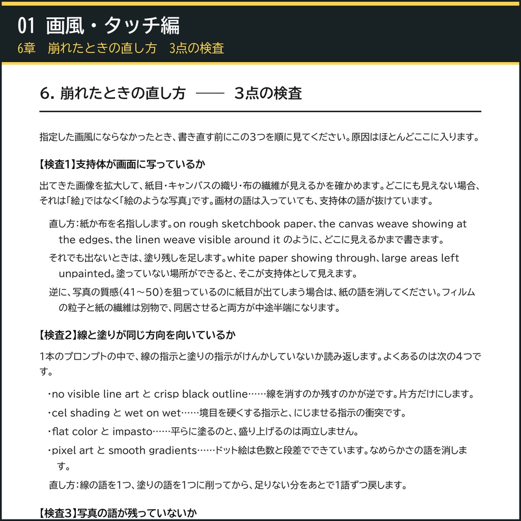 【絵柄をそろえ、中身と表紙を作る】AI画像生成プロンプト60選 本づくり5冊セット|画風+漫画コマ+表紙カバー+文字ロゴ+描き直し+工程表