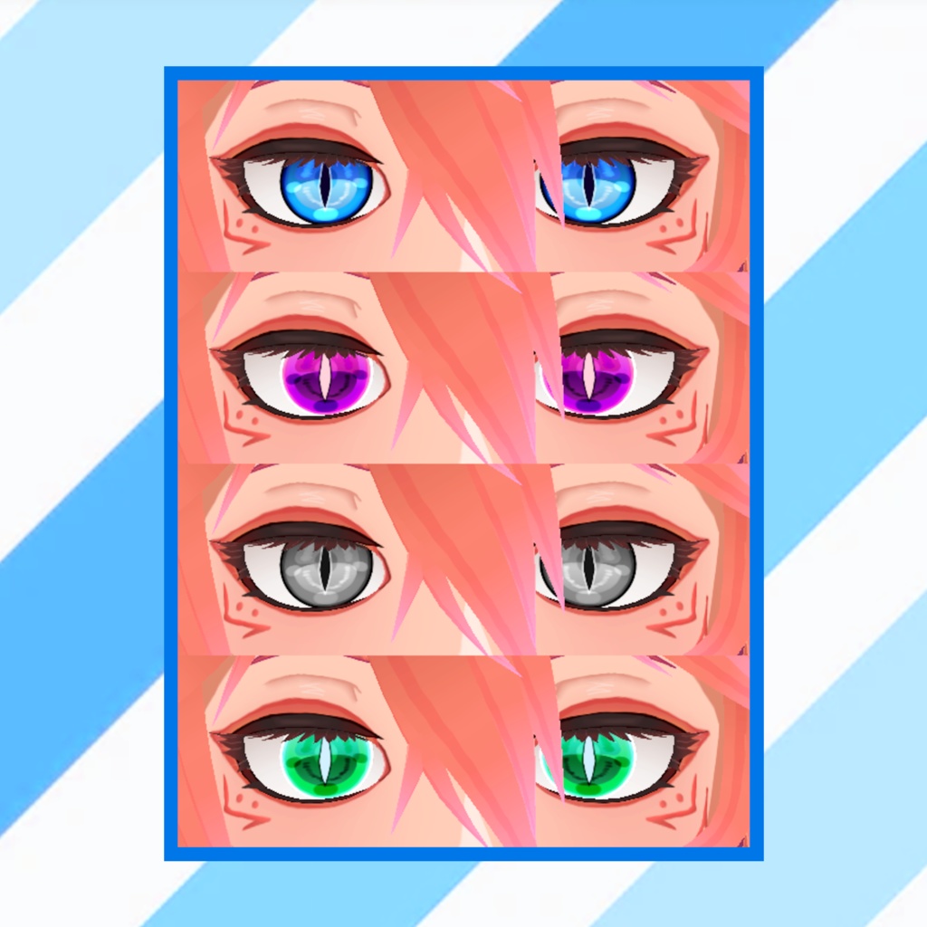 Slit eyes 8 textures pack + dark Sclera