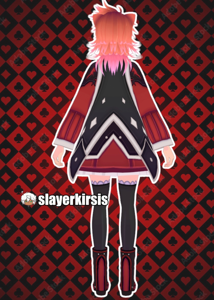 Pocket Nines | Vroid dress complete outfit