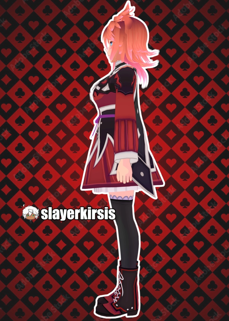 Pocket Nines | Vroid dress complete outfit