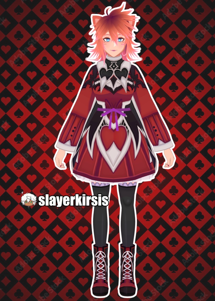 Pocket Nines | Vroid dress complete outfit