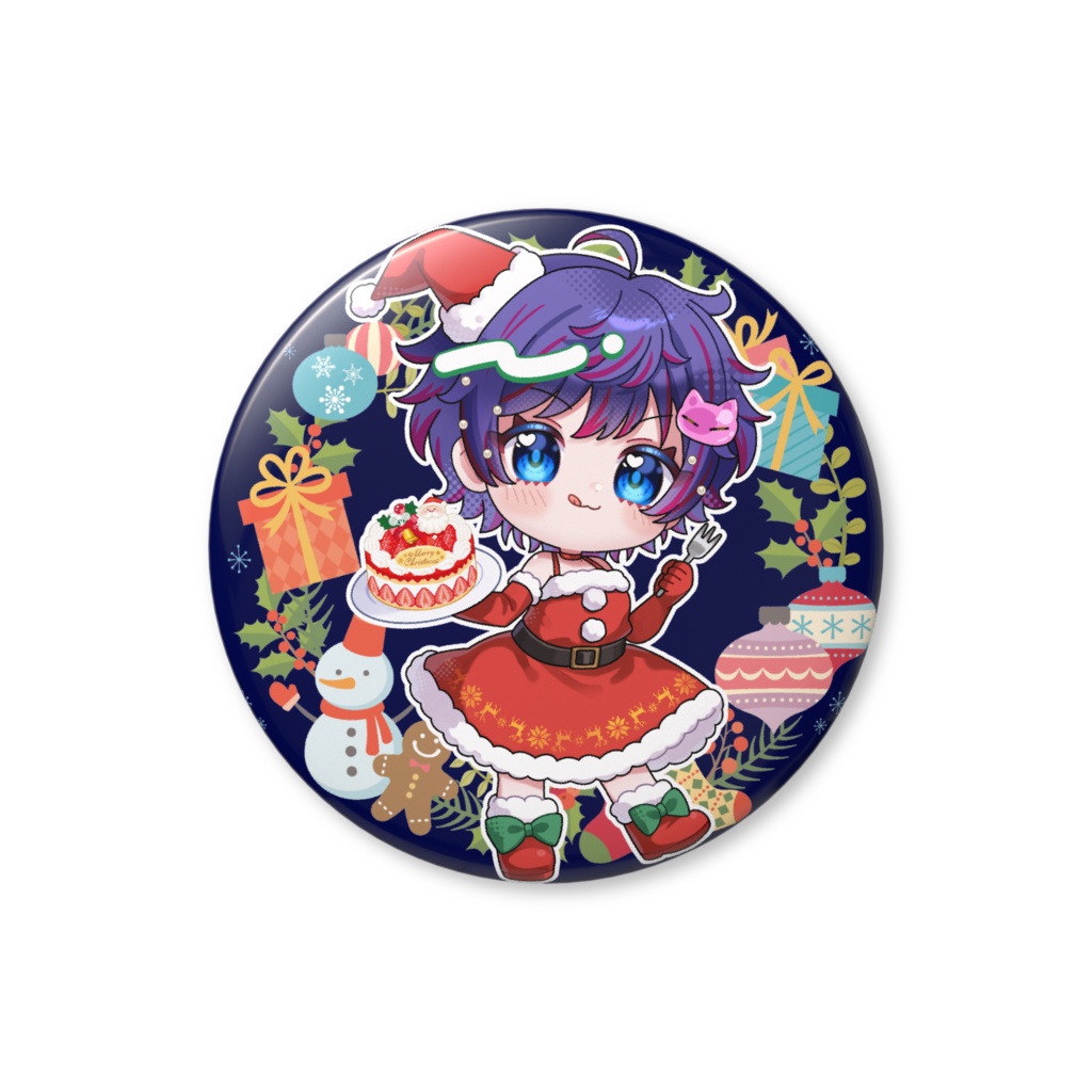 クリスマス咲楽サン缶バッチ(32mm)