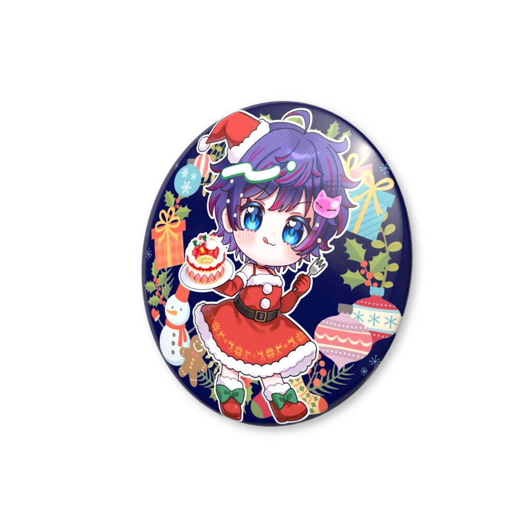 クリスマス咲楽サン缶バッチ(32mm)