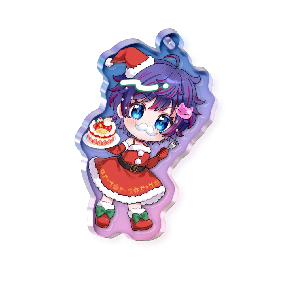 クリスマス髭咲楽サンタアクキー