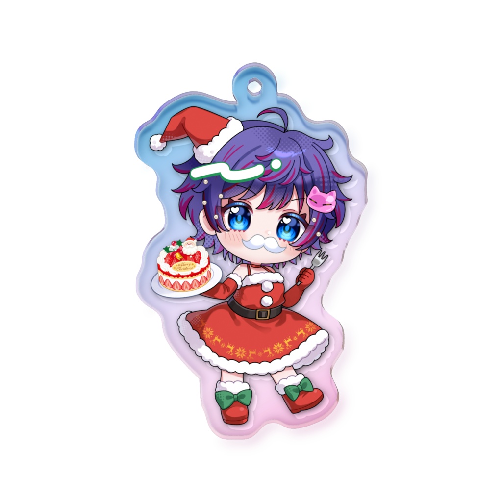 クリスマス髭咲楽サンタアクキー