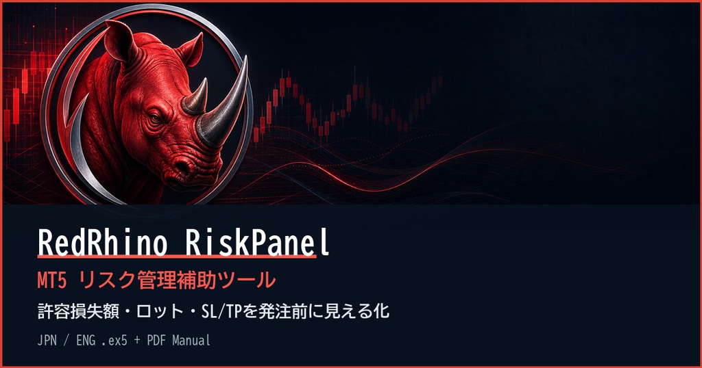 RedRhino RiskPanel - MT5リスク管理補助ツール