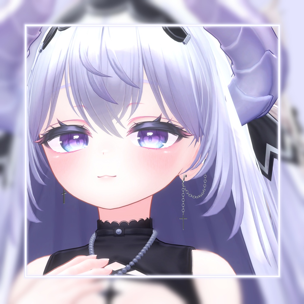 【7アバター対応】cross chain earrings