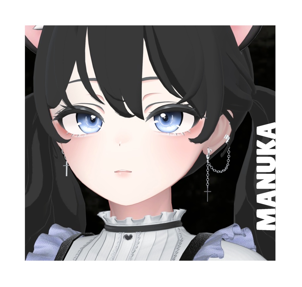 【7アバター対応】cross chain earrings