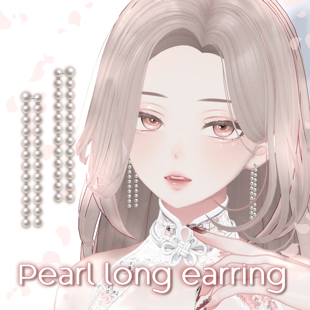 Pearl long earring