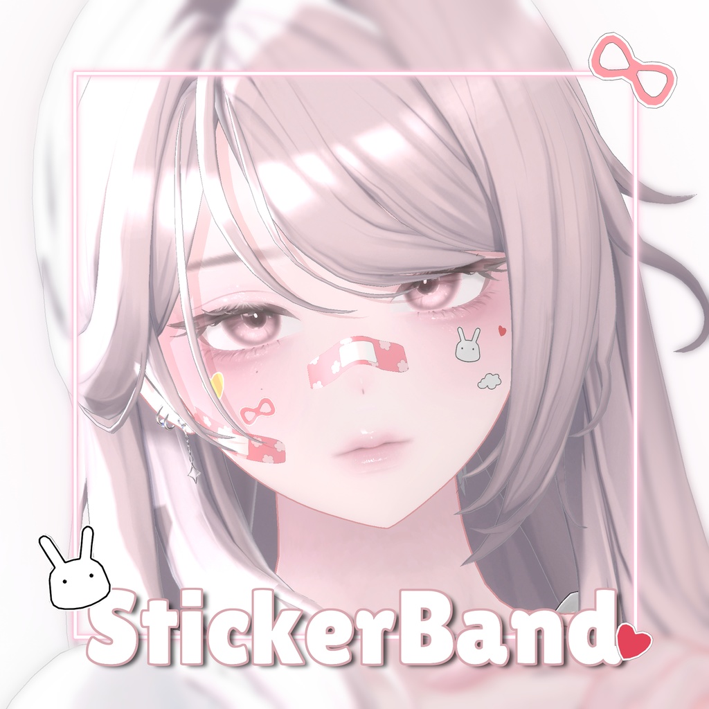 【7アバター対応】 Face StickerBand 🐇