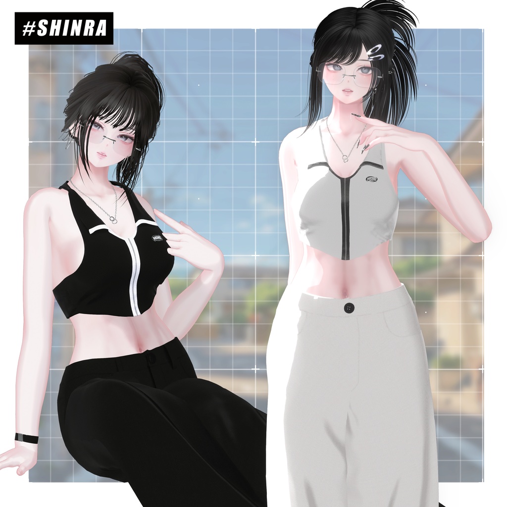 🎈Black friday🎈【6アバター対応】💙Halter ZIP💙