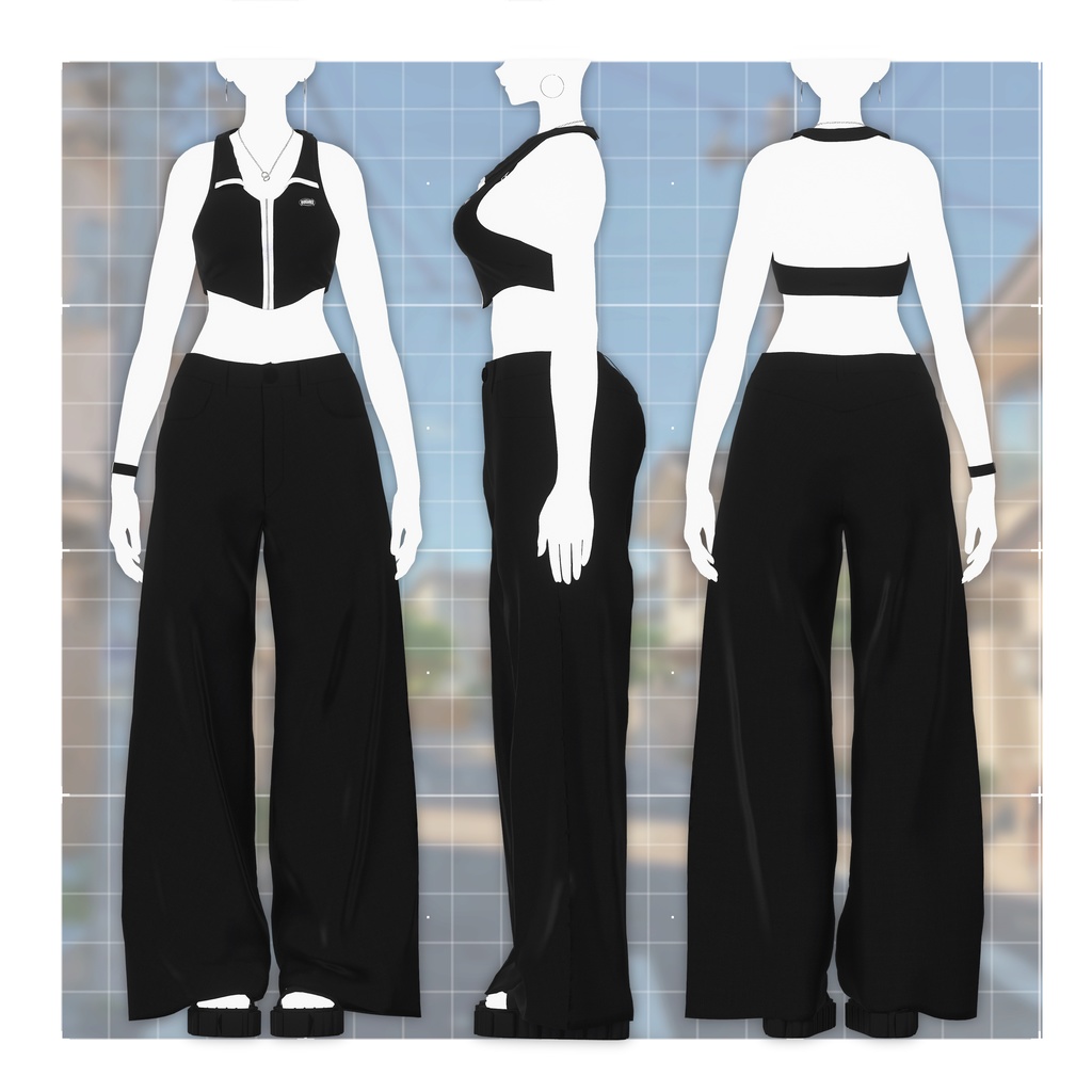 🎈Black friday🎈【6アバター対応】💙Halter ZIP💙