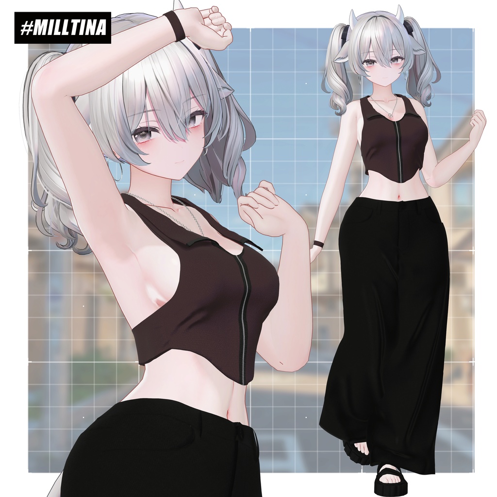 🎈Black friday🎈【6アバター対応】💙Halter ZIP💙