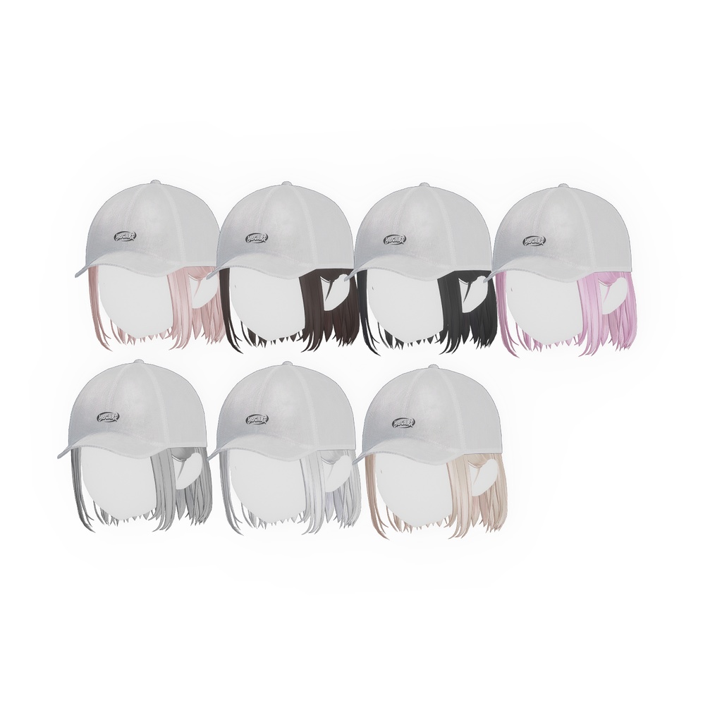 【7Avatars】 Bob hair with cap