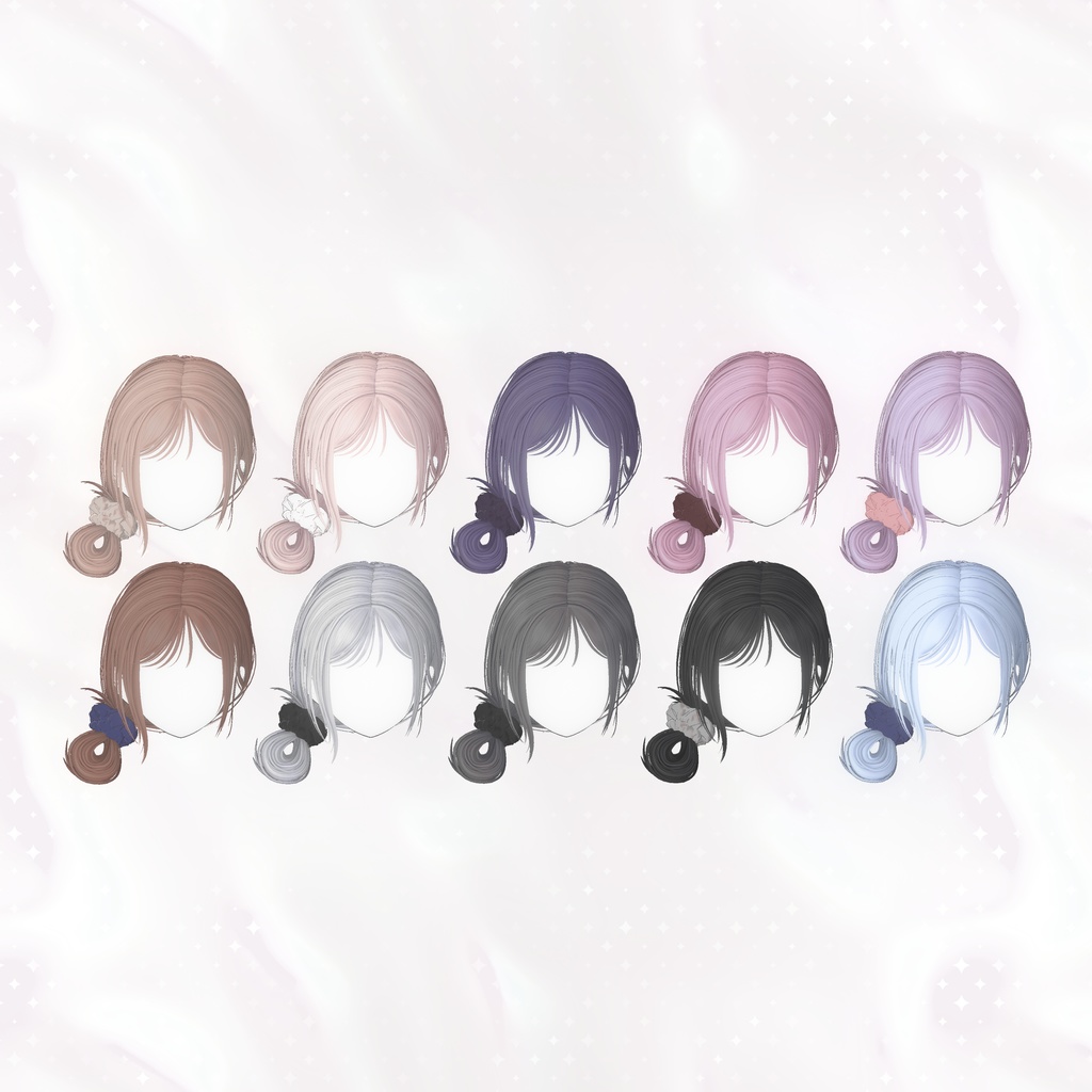 【8Avatars】 Loose side bun hair