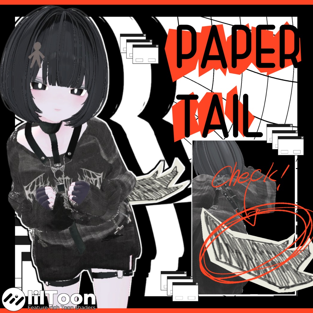【VRChat向けアクセサリー】papertail