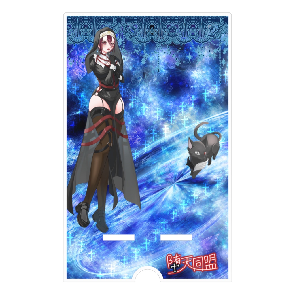 アクリルスマホスタンド シスター - 100x160mm(ケーブル穴あり)