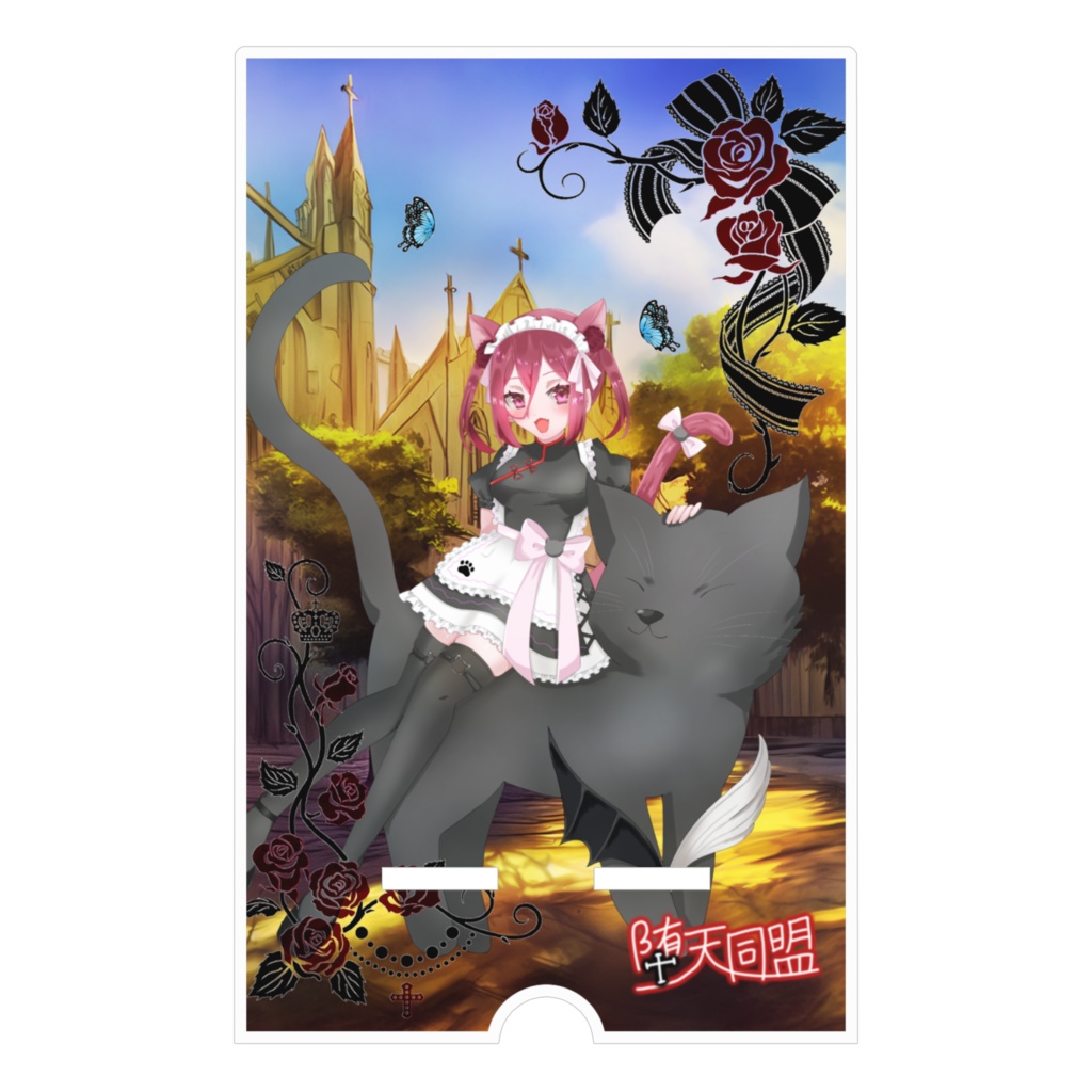 アクリルスマホスタンド メイド - 100x160mm(ケーブル穴あり)