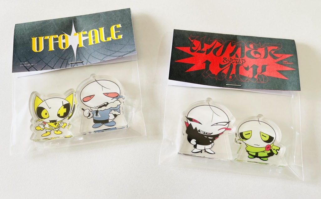 白い頭の二頭身キャラ|自立アクスタ