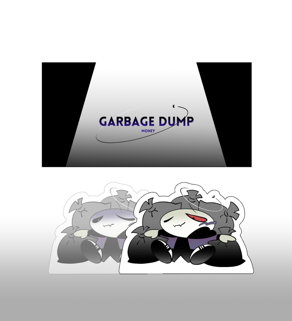 白い頭の二頭身キャラ|自立アクスタ