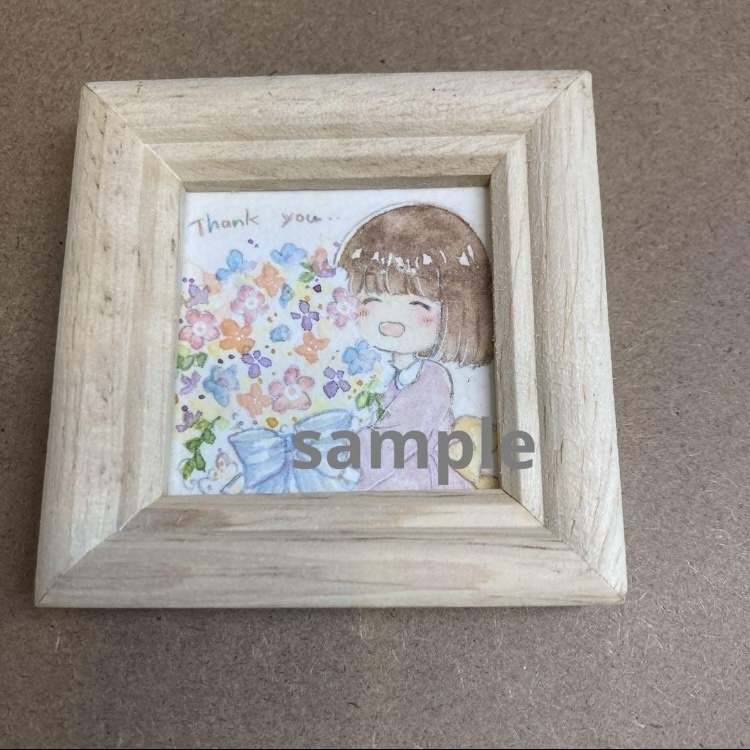 手描きイラスト【ありがとうの花束】