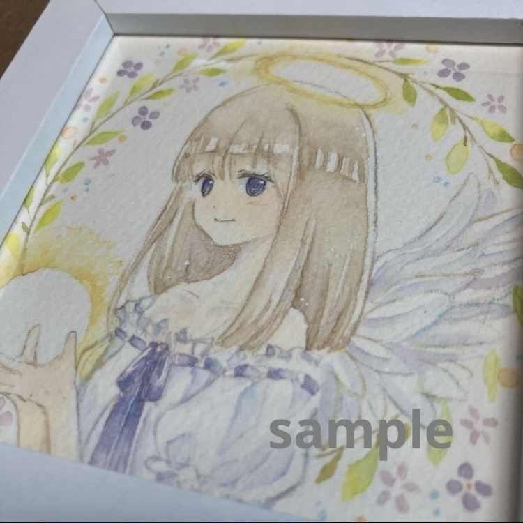 手描きイラスト【天使の女の子】