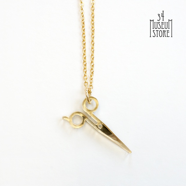 「ハサミ」ネックレス／ゴールド