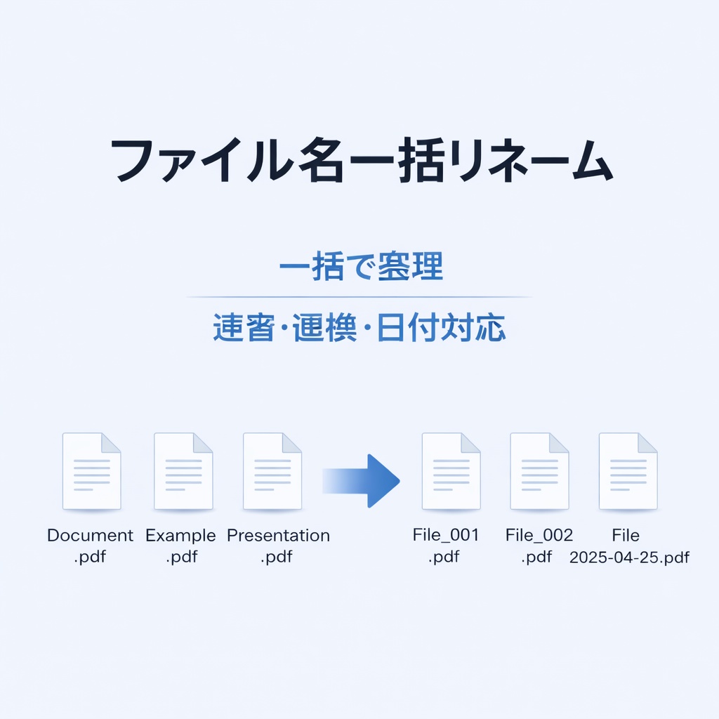 ファイル名一括リネームツール