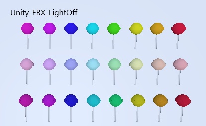 【FBX】【OBJ】 飴 / Candy 【原色とパステルとダーク】