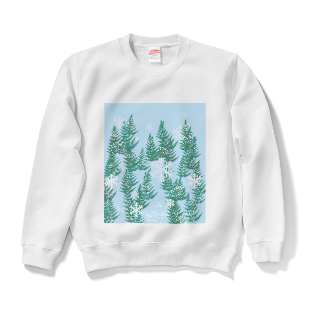 雪の降るイルミネーションツリー