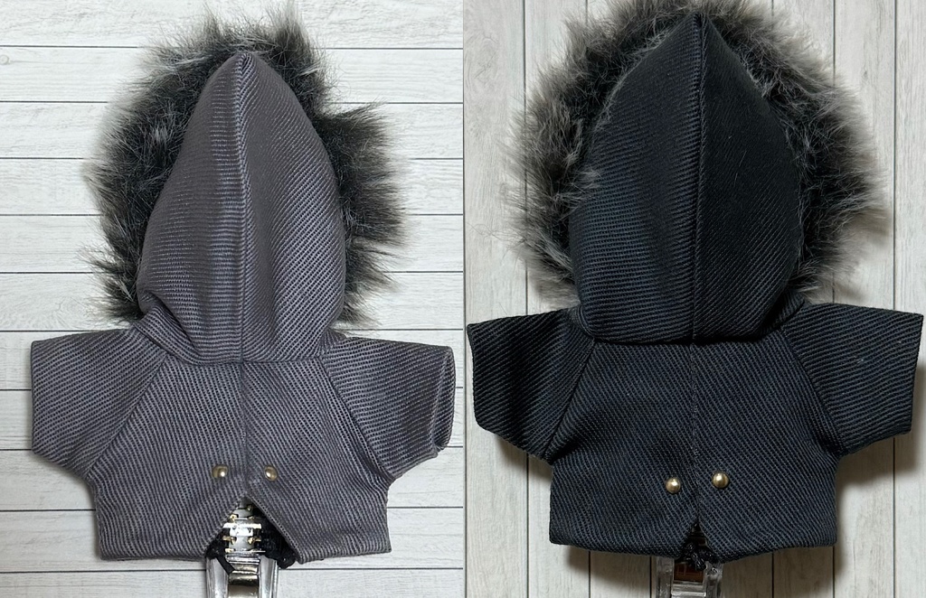 モッズコート グレー系【10cm ぬい服】