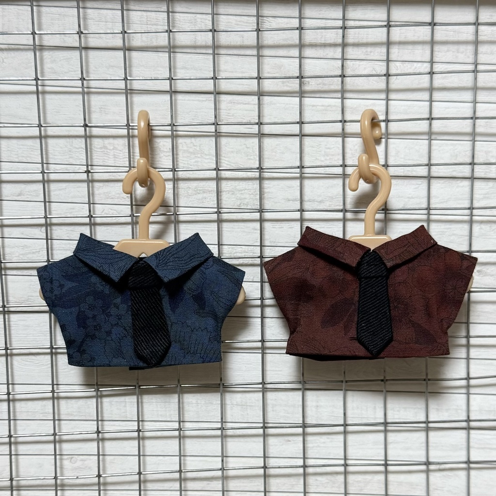 ネクタイ付き花柄シャツ【10cm ぬい服】
