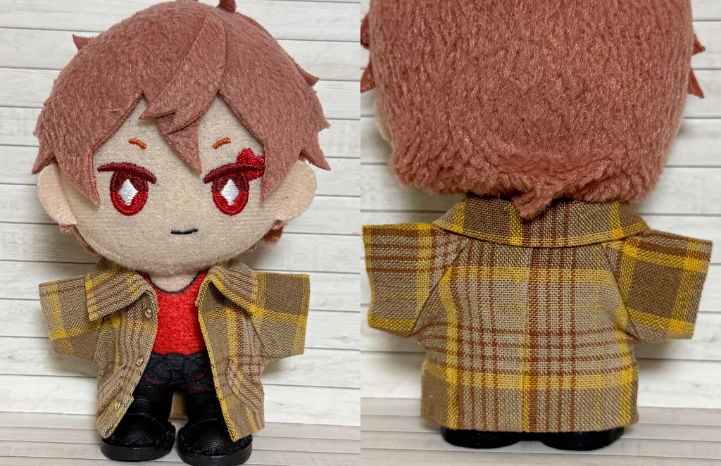 コート 黄/青【10cm ぬい服】