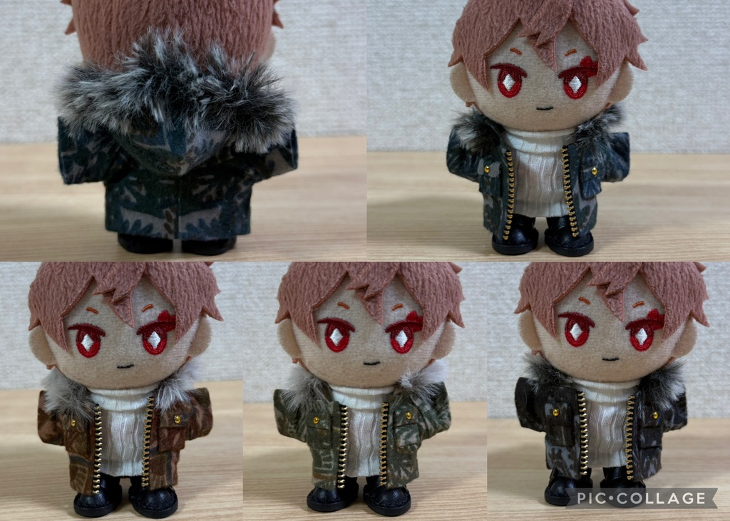 ファー付きパーカージャケット【10cm ぬい服】