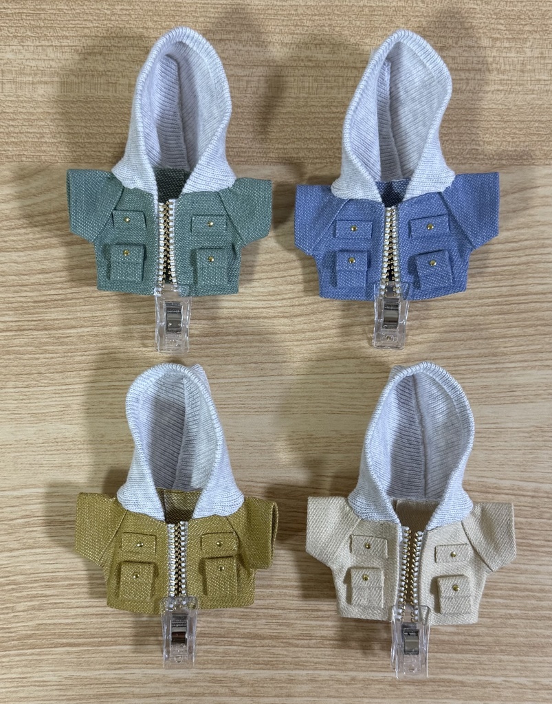 パーカージャケット　４色【10cm ぬい服】