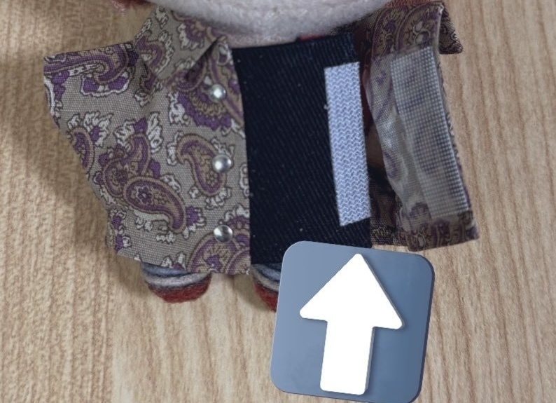 前開きシャツ(簡易インナー付き)【10cm ぬい服】