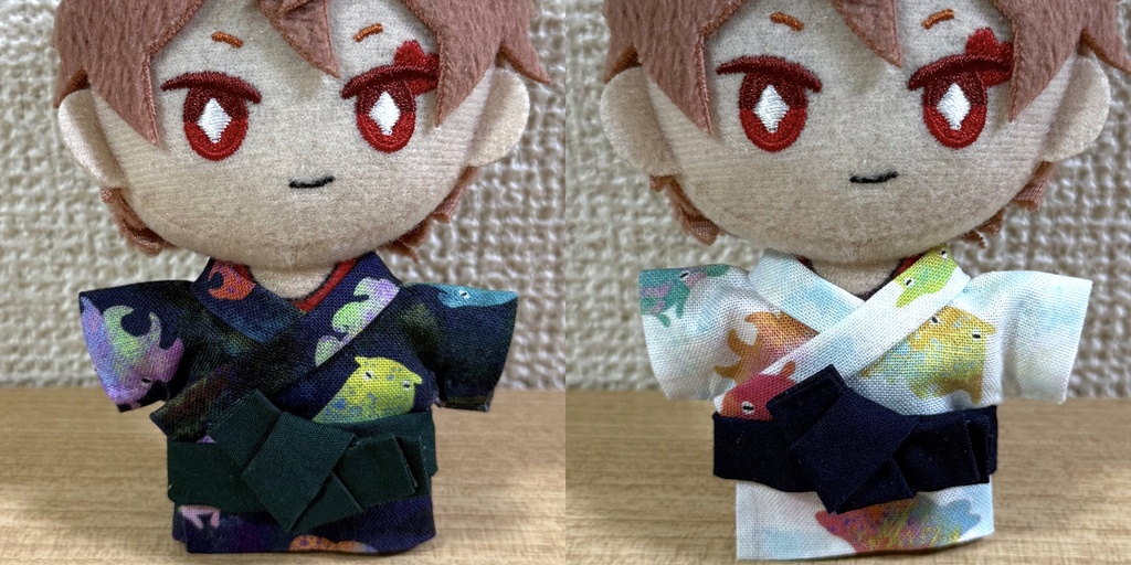 浴衣セット メンダコ柄【10cm ぬい服】