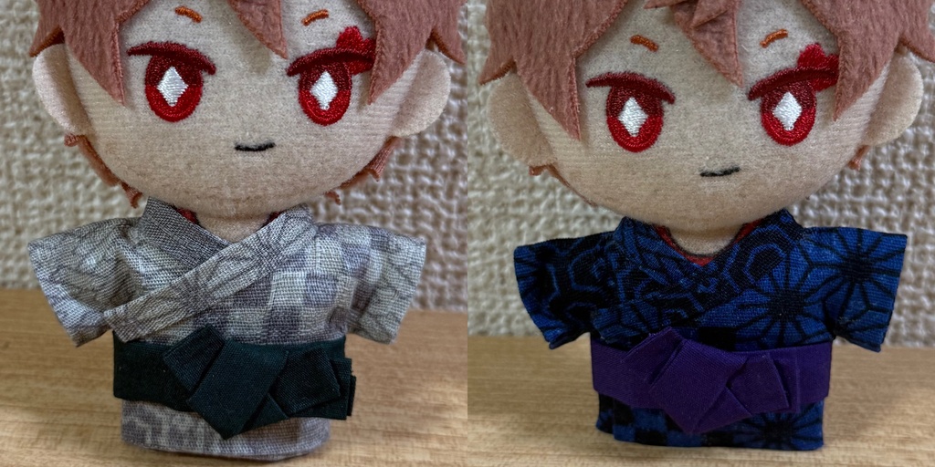 浴衣セット 古典モダン柄【10cm ぬい服】