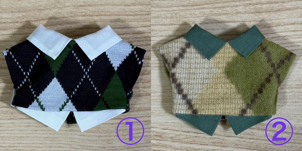 重ね着風ニット【10cm ぬい服】