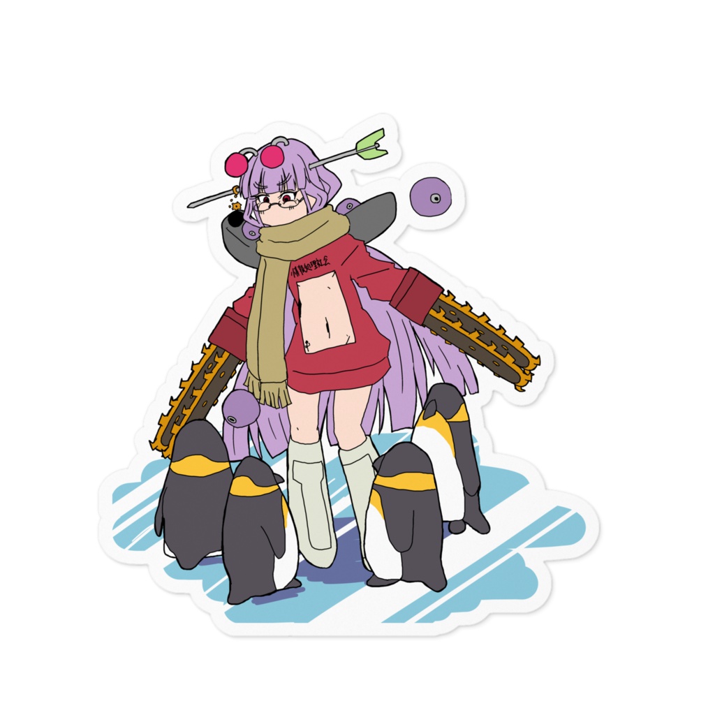 ネットリテラシーたか子ペンギンステッカー