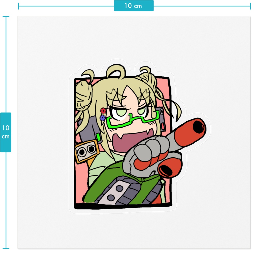 マシーナリーとも子とうめいステッカー