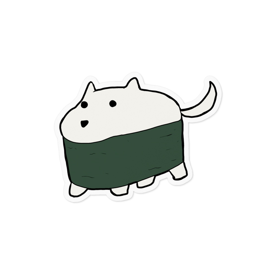 軍艦犬ステッカー
